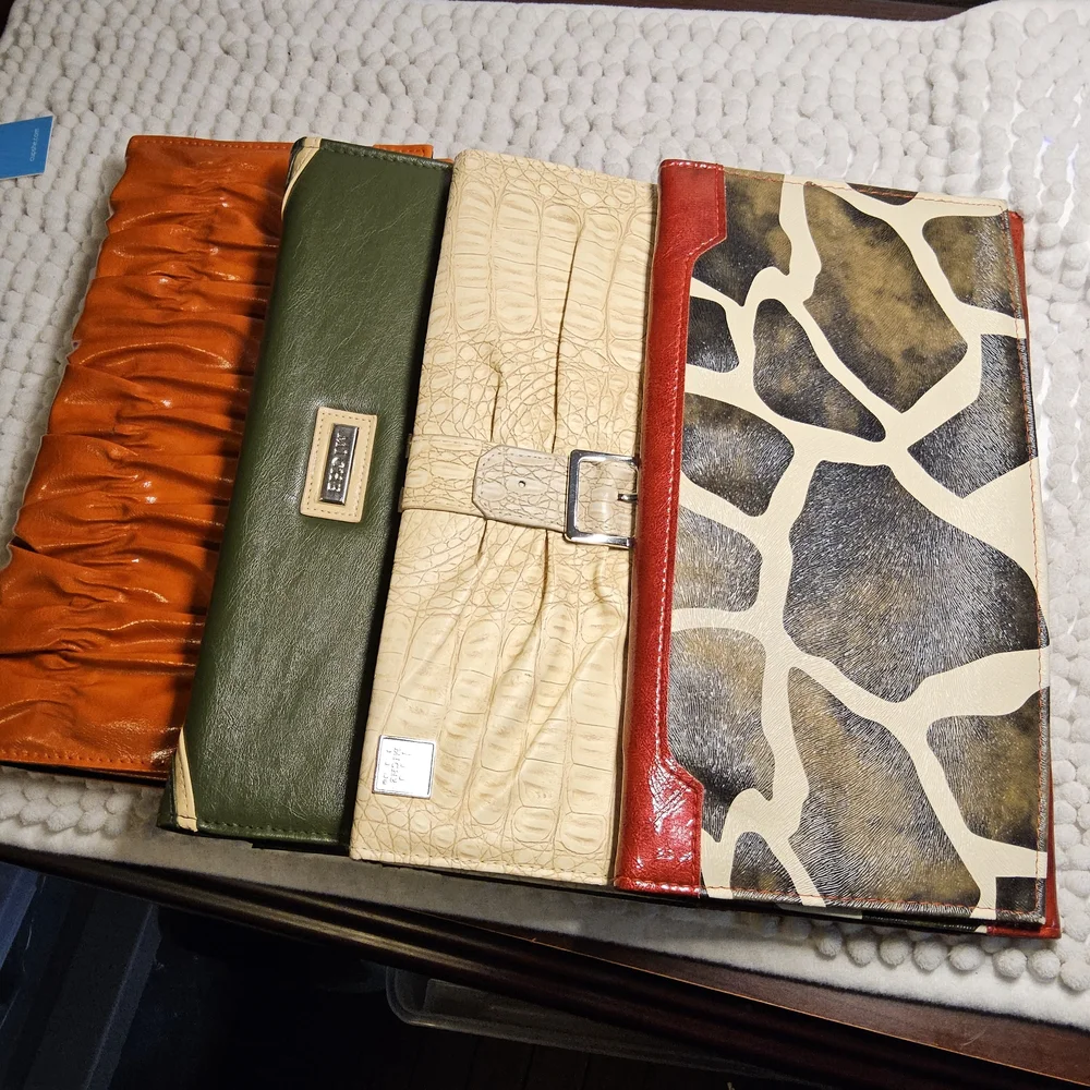 4 Preloved Miche Bag Shell - Orange, Green, Cream, Red